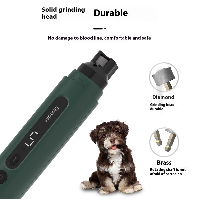 Electric Dog Nail Grinder – Rechargeable 5-Speed Pet Nail Trimmer for Dogs & Cats