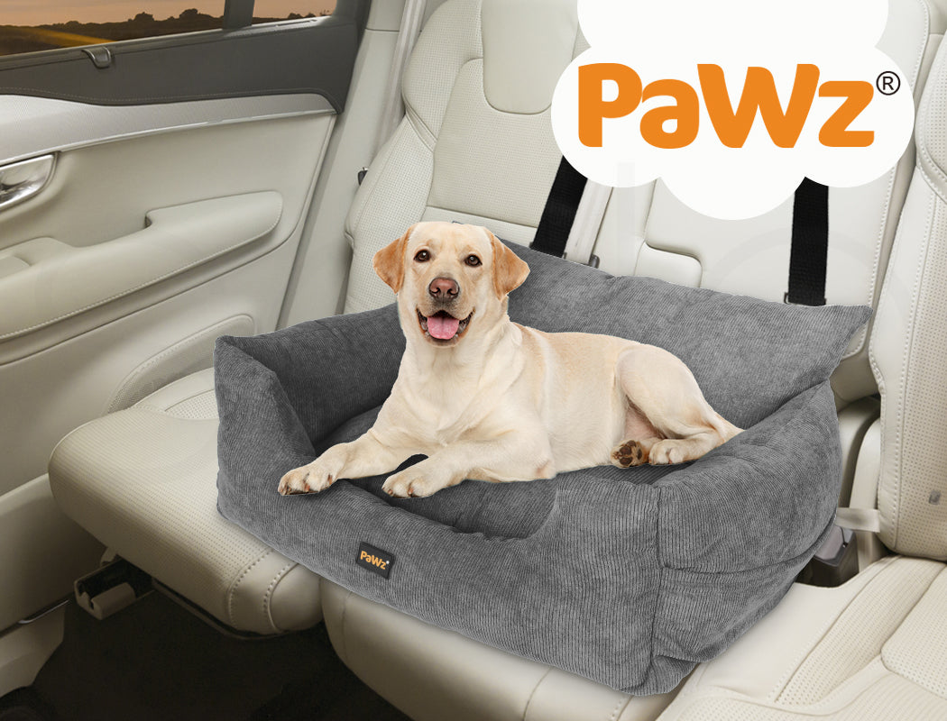 Pawz Dog Car Booster Seat Belt Pet Protector Portable Travel Bed Basket Washable