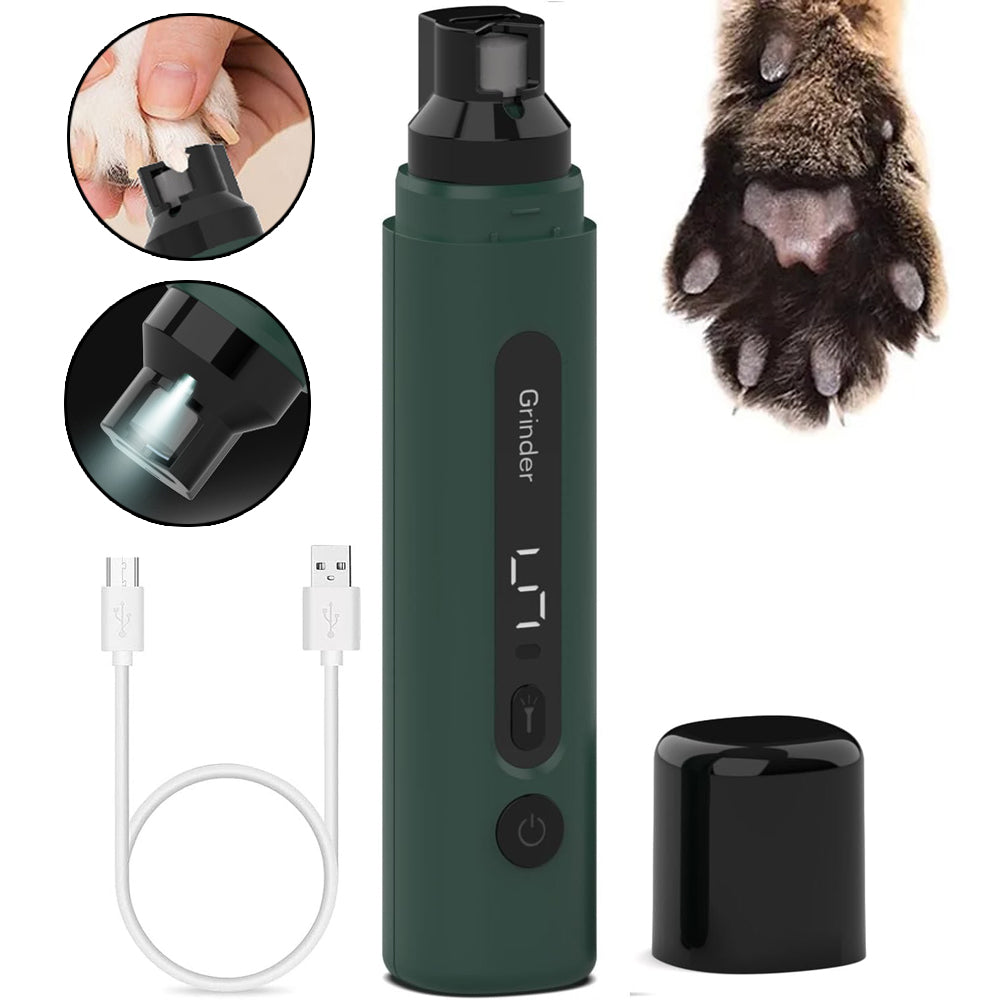 Electric Dog Nail Grinder – Rechargeable 5-Speed Pet Nail Trimmer for Dogs & Cats