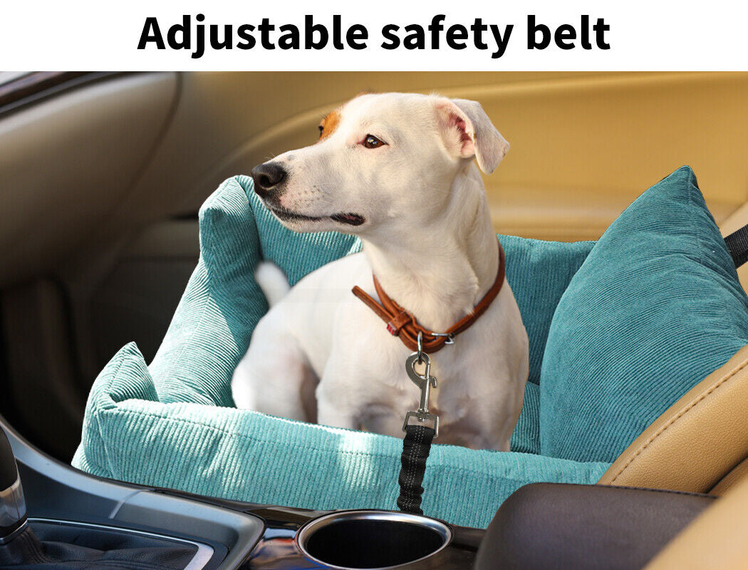 Pawz Dog Car Booster Seat Belt Pet Protector Portable Travel Bed Basket Washable