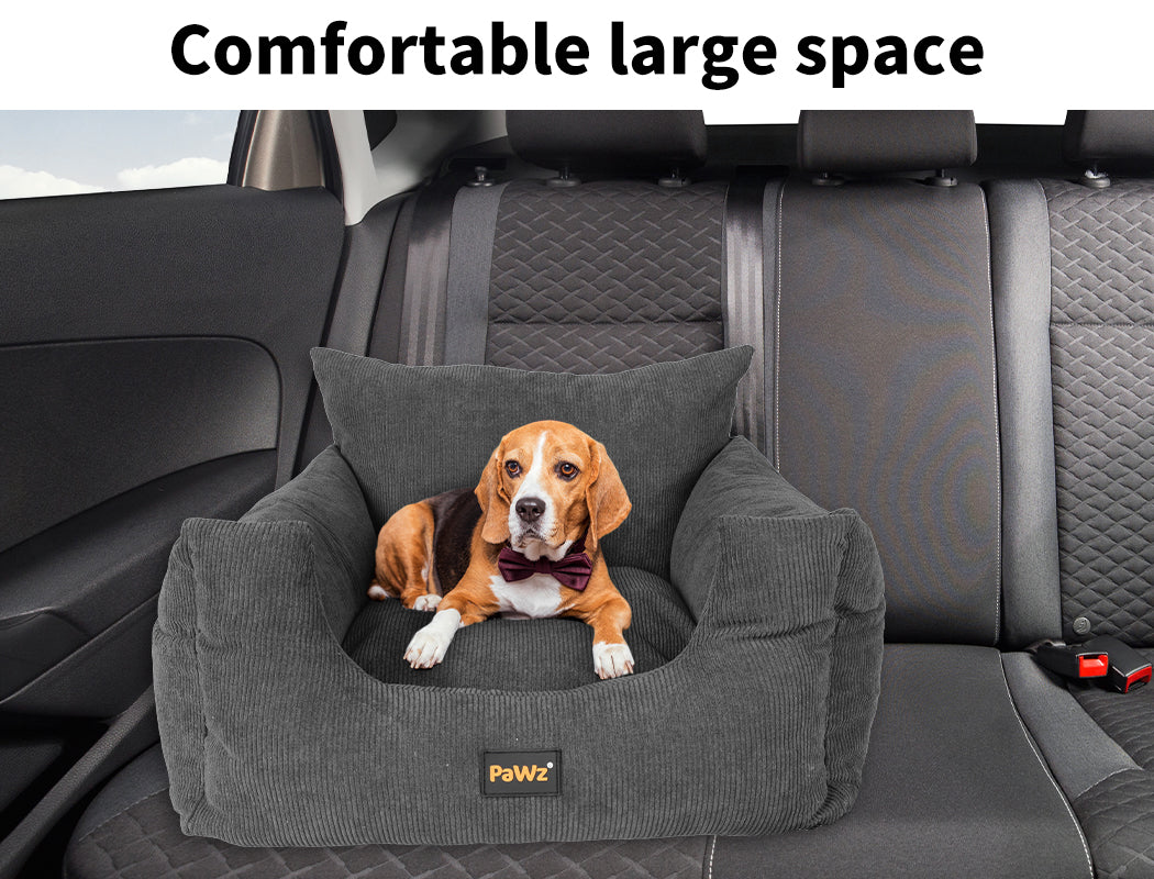 Pawz Dog Car Booster Seat Belt Pet Protector Portable Travel Bed Basket Washable