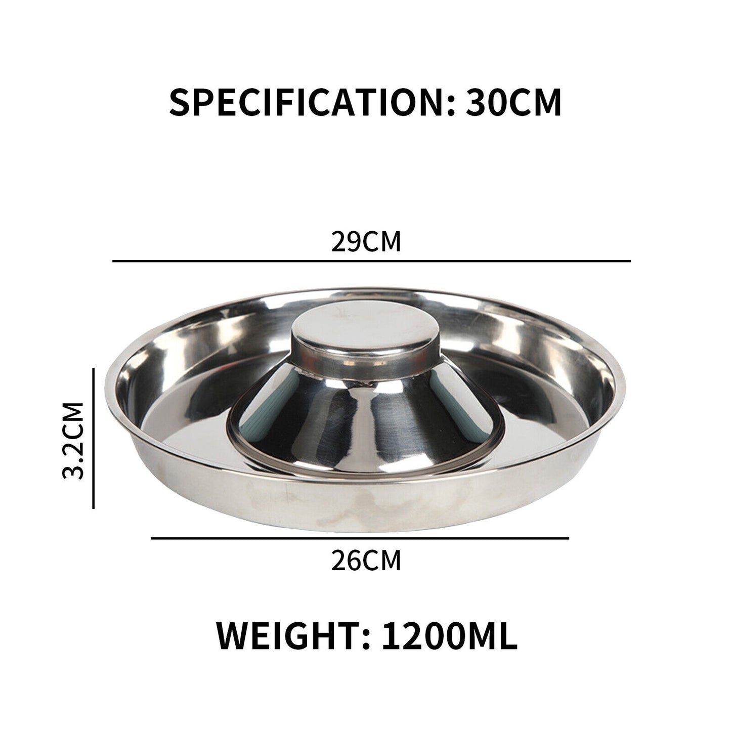 Stainless Steel Pet Feeder Bowl – Dog & Cat Litter Food Feeding Dish (AU)