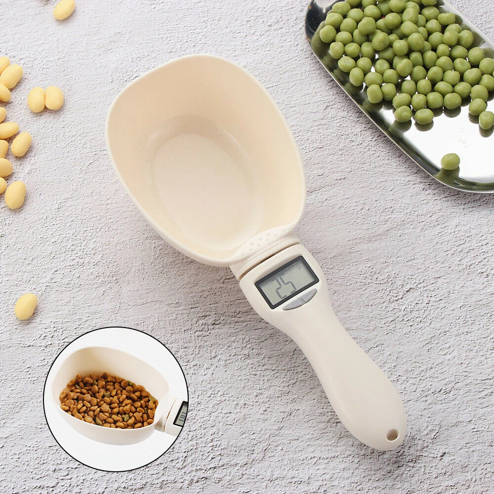 Digital Pet Food Scoop with LED Display – Electronic Measuring Cup Scale