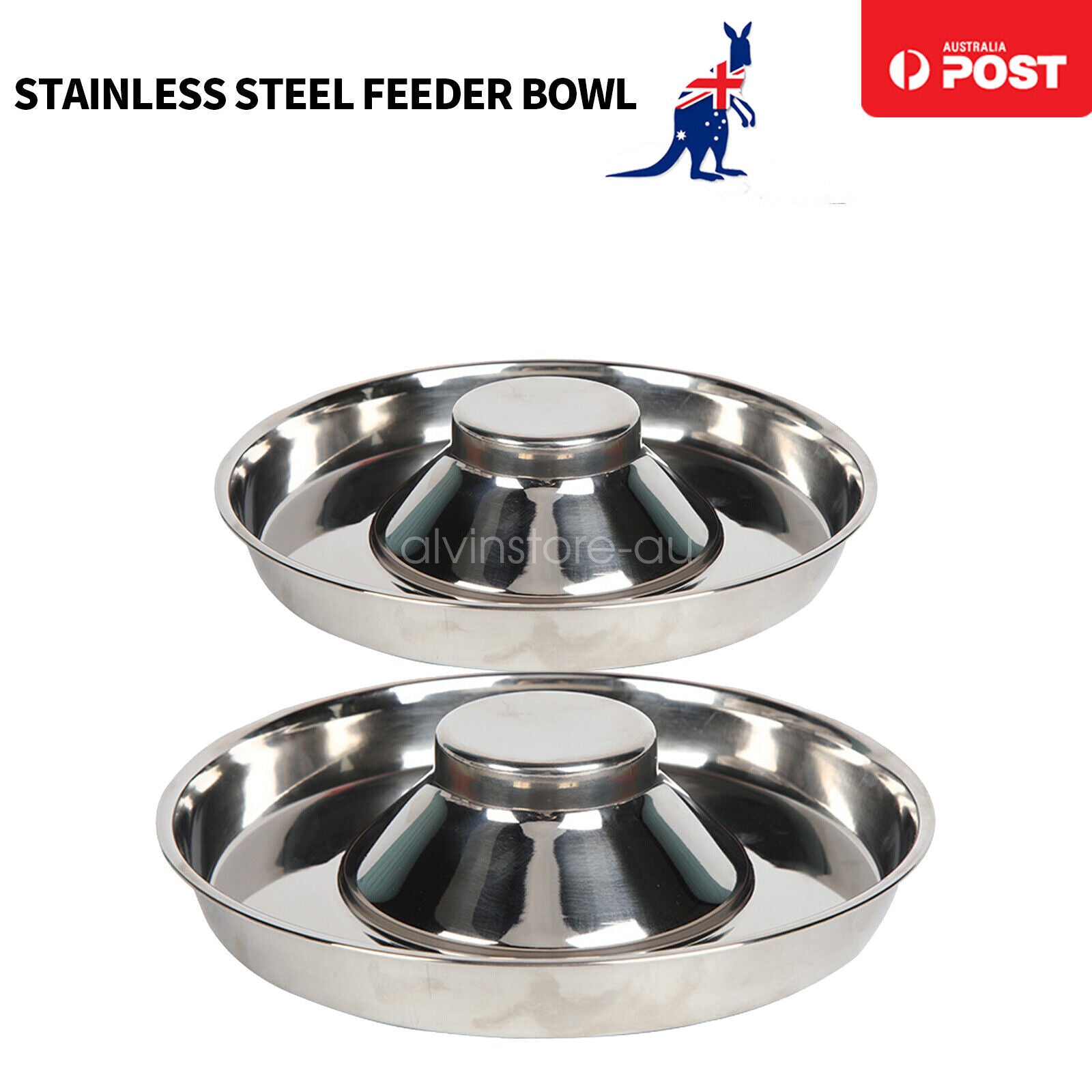 Stainless Steel Pet Feeder Bowl – Dog & Cat Litter Food Feeding Dish (AU)