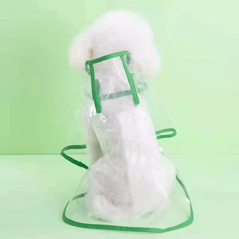 Transparent Dog Raincoat – Waterproof Hooded PVC Jacket for Small Dogs & Puppies