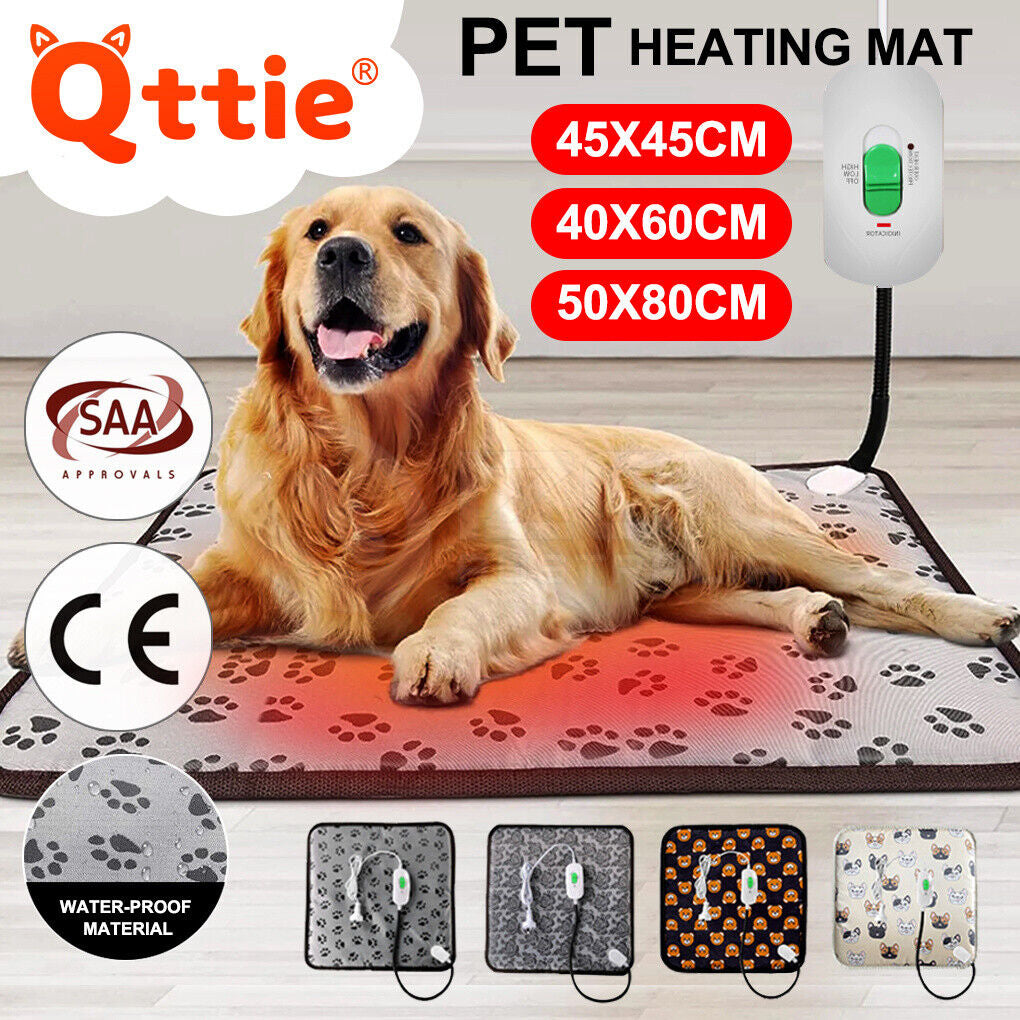 Large Electric Pet Heating Mat – Waterproof Warmer Pad for Dogs & Cats (AU Plug)