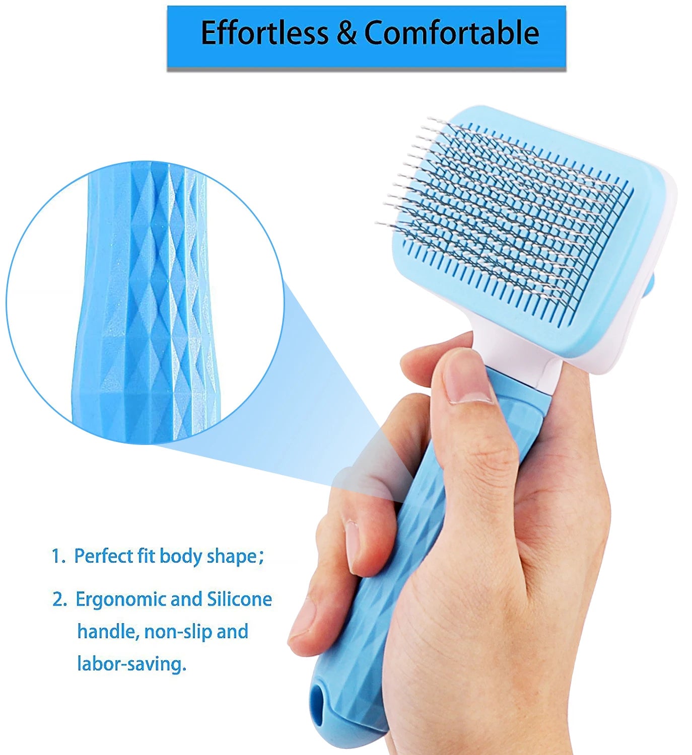 Cheap & Effective Dog Bath Brush – Hair Removal Comb for Pet Grooming