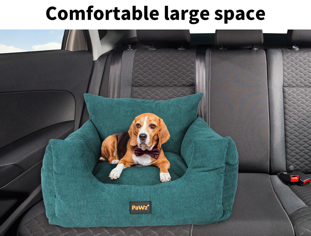 Pawz Dog Car Booster Seat Belt Pet Protector Portable Travel Bed Basket Washable