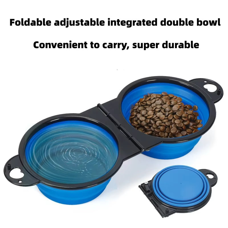 2-in-1 Foldable Pet Bowl – Portable Dual Feeding & Drinking Bowl for Dogs & Cats