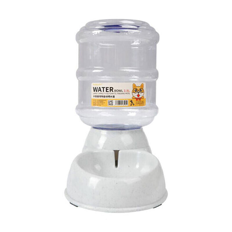 Pet Water & Food Dispenser – 3.8L Automatic Feeder Bowl for Dogs & Cats