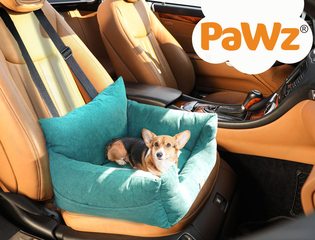 Pawz Dog Car Booster Seat Belt Pet Protector Portable Travel Bed Basket Washable