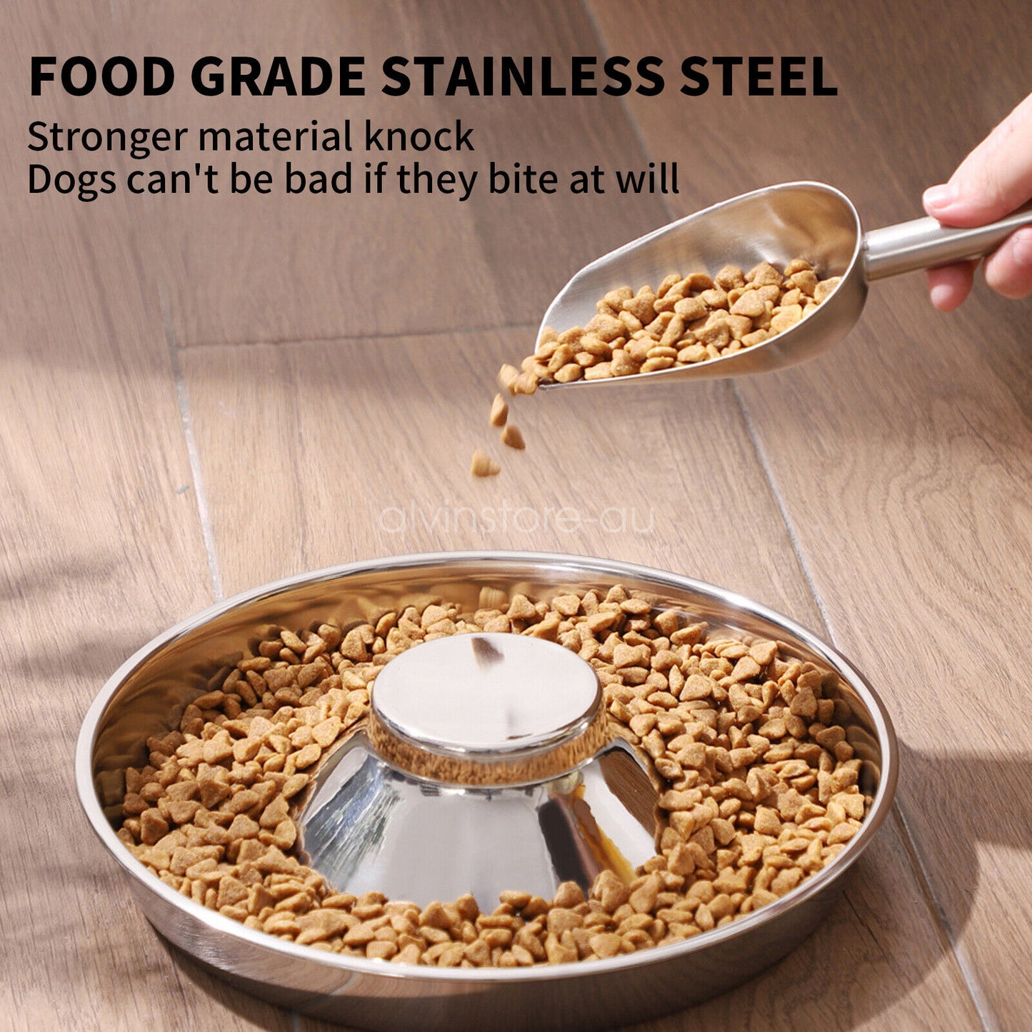 Stainless Steel Pet Feeder Bowl – Dog & Cat Litter Food Feeding Dish (AU)