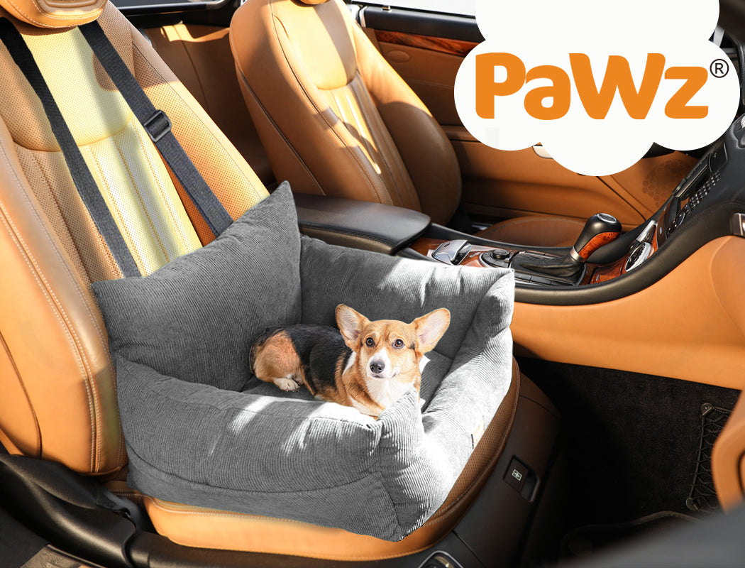 Pawz Dog Car Booster Seat Belt Pet Protector Portable Travel Bed Basket Washable