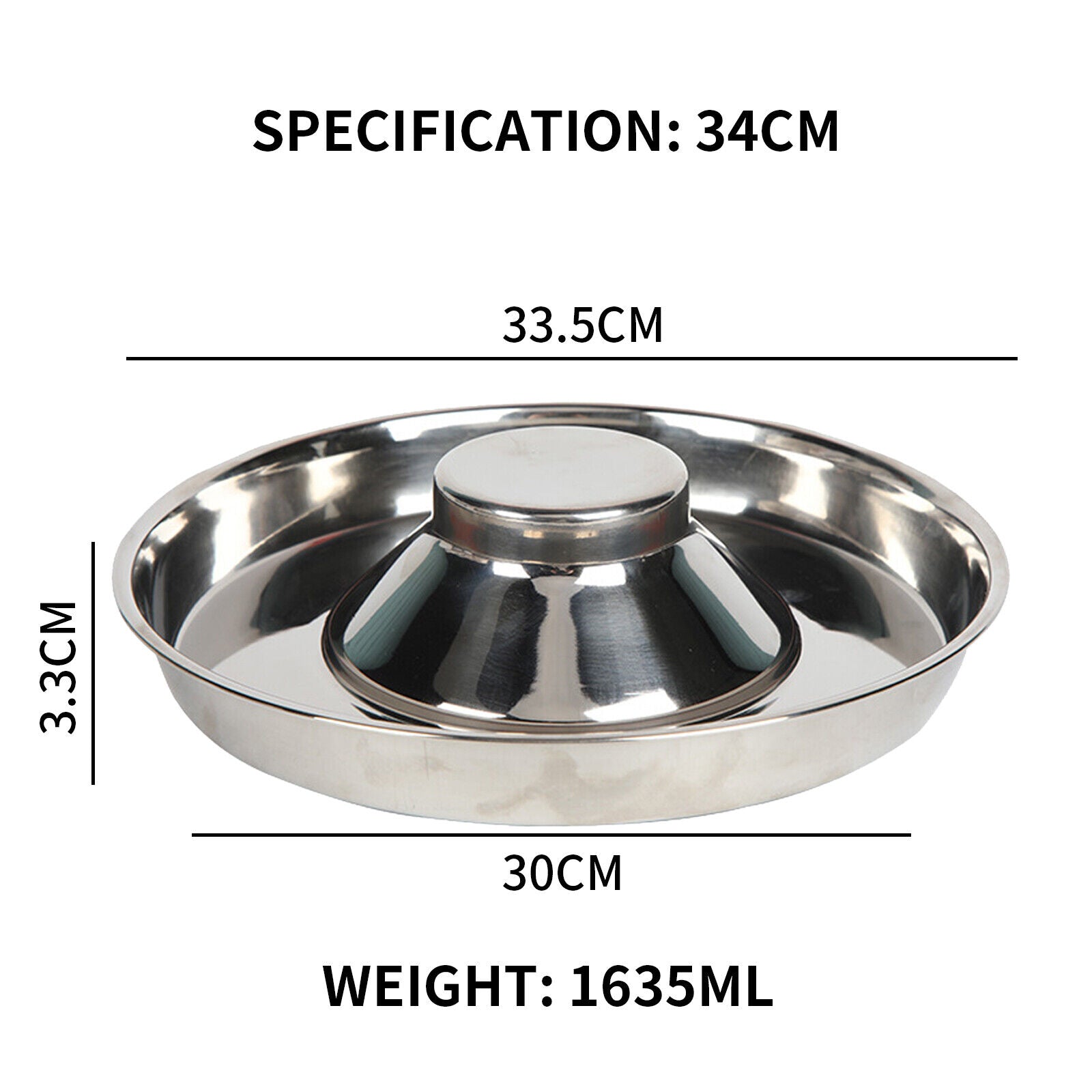 Stainless Steel Pet Feeder Bowl – Dog & Cat Litter Food Feeding Dish (AU)