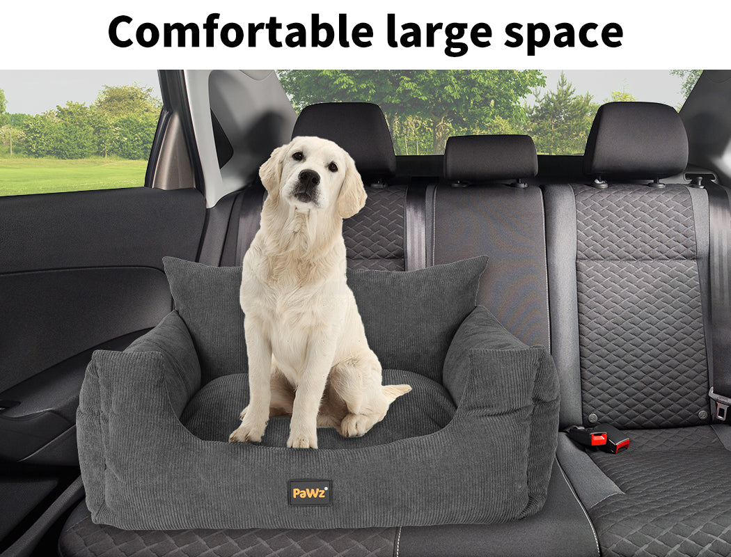 Pawz Dog Car Booster Seat Belt Pet Protector Portable Travel Bed Basket Washable