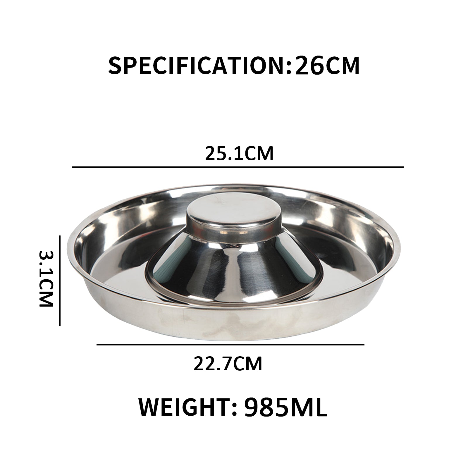 Stainless Steel Pet Feeder Bowl – Dog & Cat Litter Food Feeding Dish (AU)